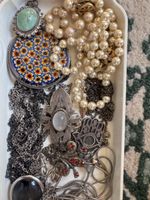 Ancien Lot de Bijoux en Argent Massif et Perles - Collection