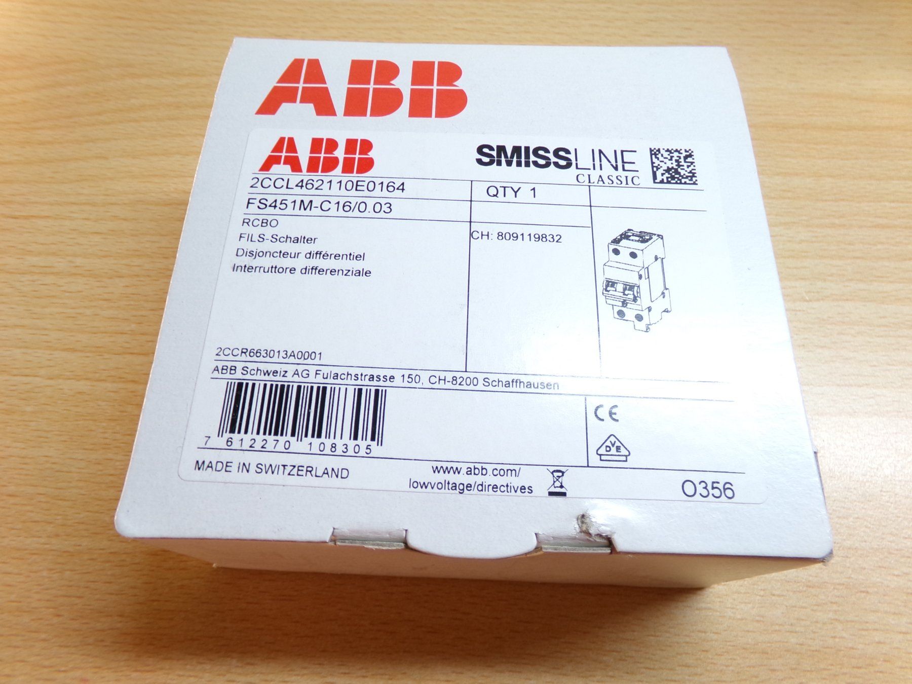 ABB Schalter: FI-LS C16 30mA ABB-smissline – Neu und originalverpackt aus Hombrechtikon von HaGeKa50 7