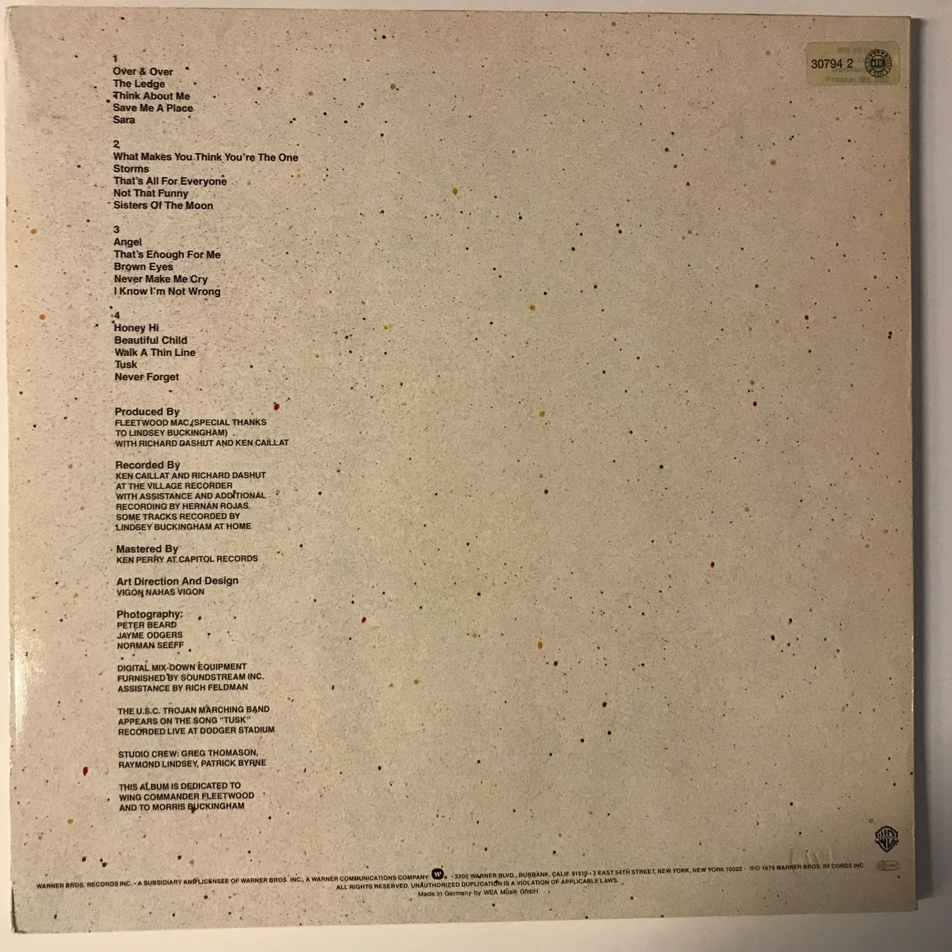 Dischi in vinile: Fleetwood Mac - Tusk – Usato da Aesch BL venduto da BlueMusicRecords 1