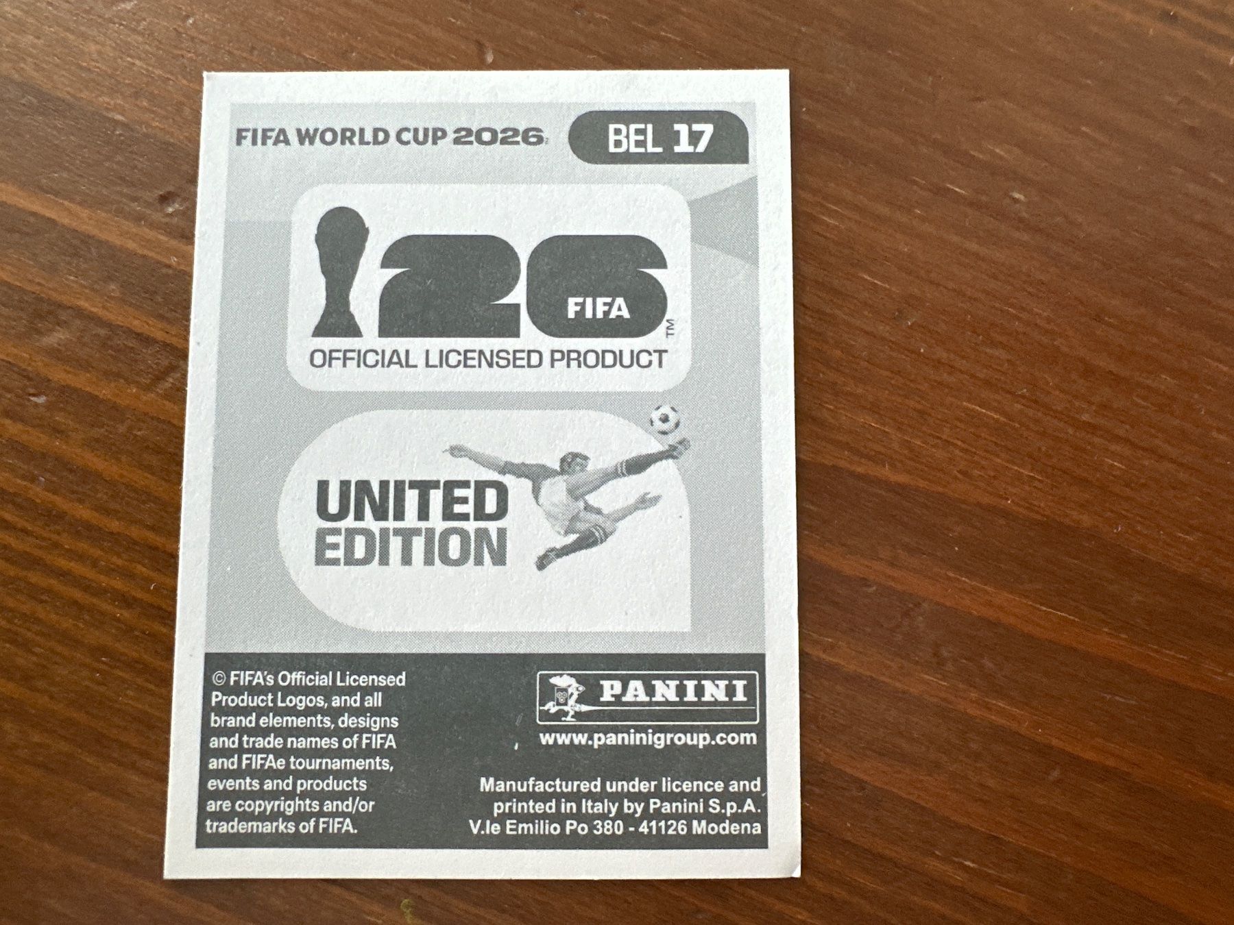 Panini Carte collezionabili: Panini BEL 17 FIFA World Cup 2026 – Nuovo e nell'imballaggio originale da Würenlos venduto da gtvlady_82 1
