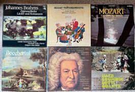 6 LPs SWISS VINYL TOP ZUSTAND BACH BRAHMS MOZART BOCHERINI