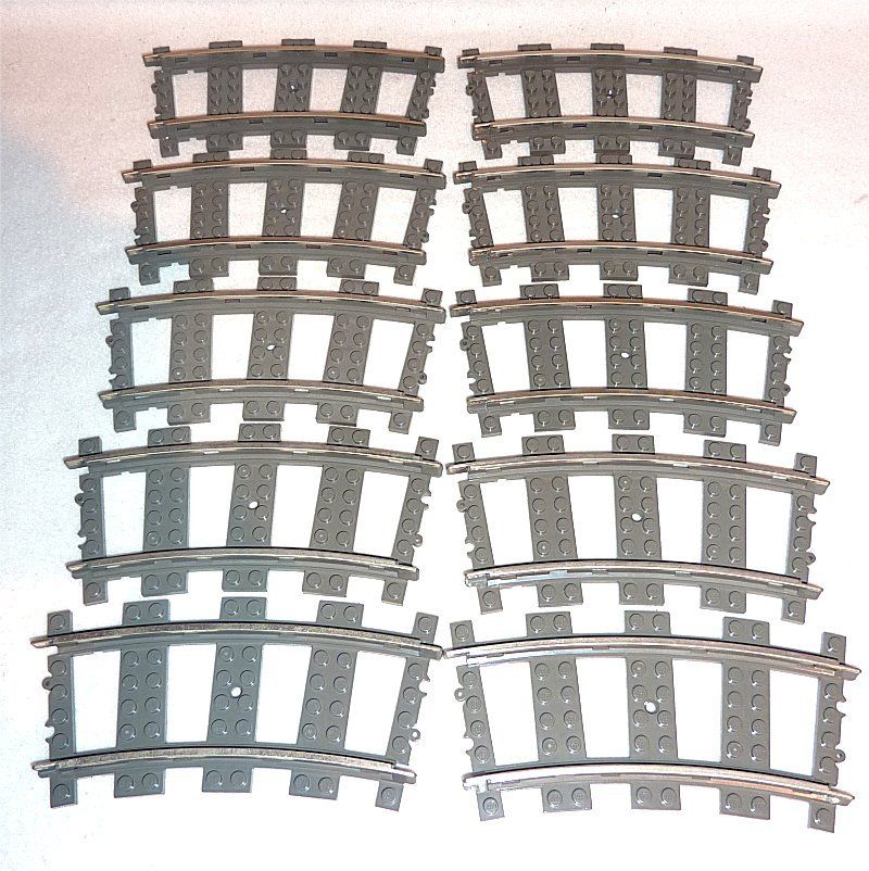 Lego Baukästen: Lego 10 Eisenbahn Schienen Rails 9V -A37 – Gebraucht aus Morges von cardeman61