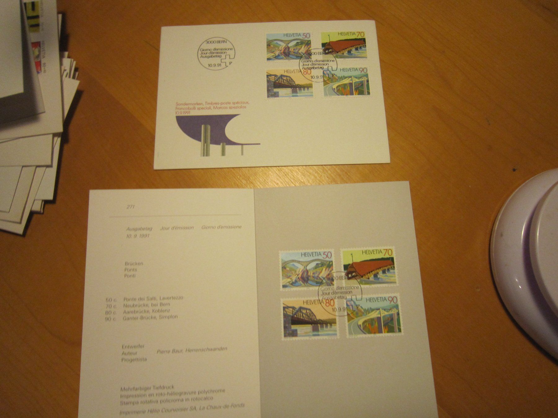 Alle Briefmarken: CH 1991 FDC Serien und Ptt Blätter – Gebraucht aus Gordola von Polentaefung 9