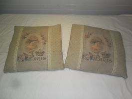 2 Stk. Kissen , 40x40 , mit Federn-/Daunenfüllung