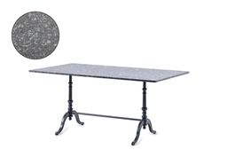 Hunn Granit Gartentisch 160 x 90 cm mit Stahlguss-Gestell