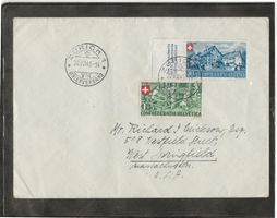 ZÜRICH 1  22.07.45 Brief nach West Springfield/USA [CH111]