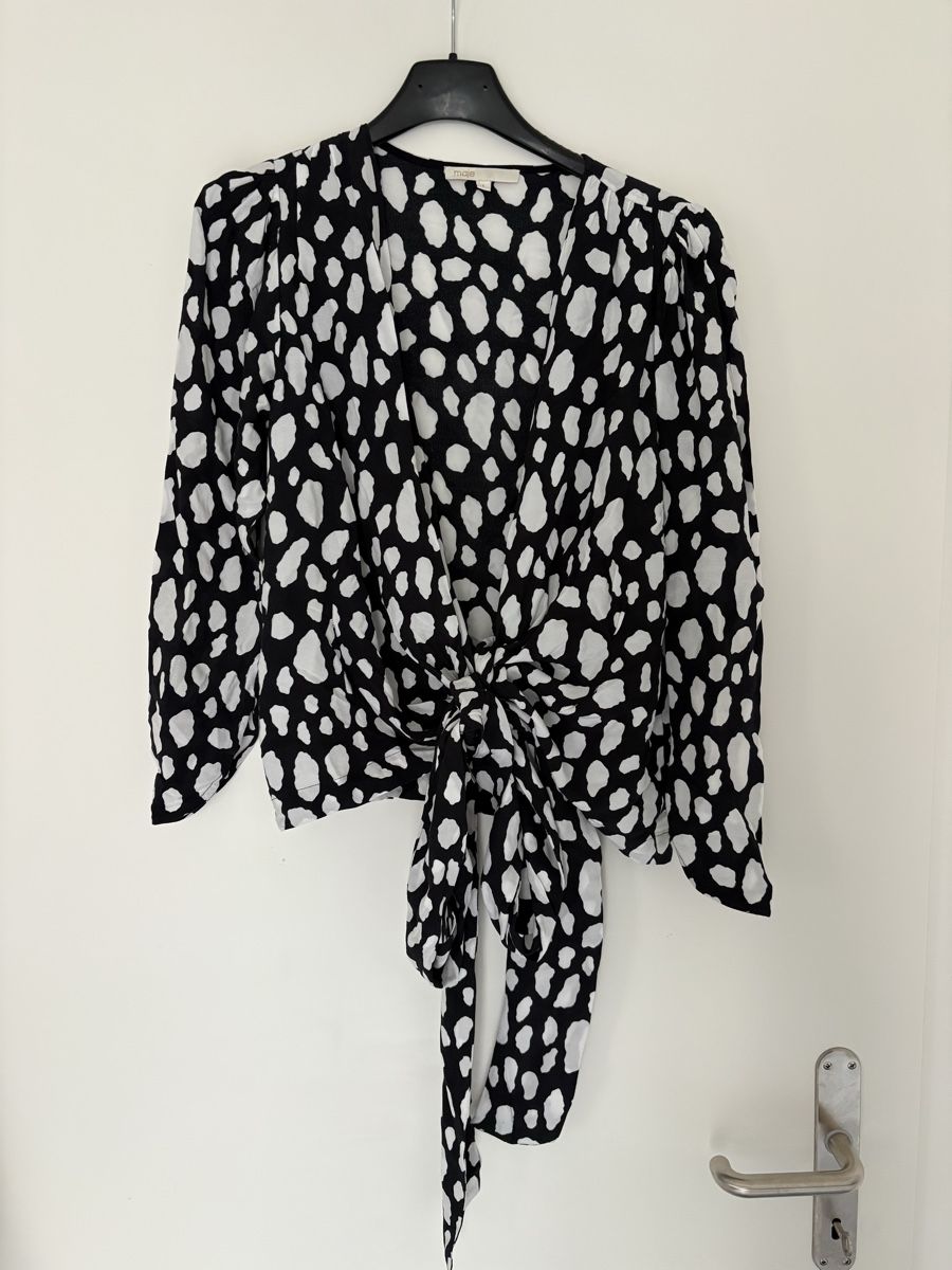Maje Camicette: MAJE Blouse - Black & White - size 1 – Usato da Muzzano venduto da Sidney_3