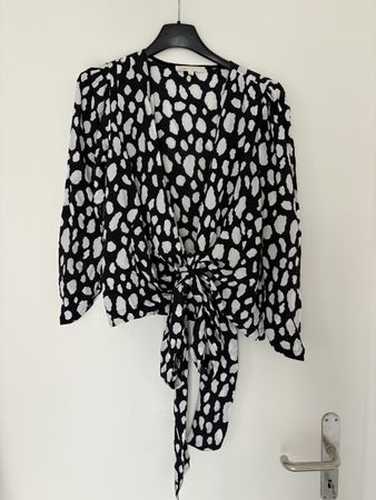 MAJE Blouse - Black & White - size 1