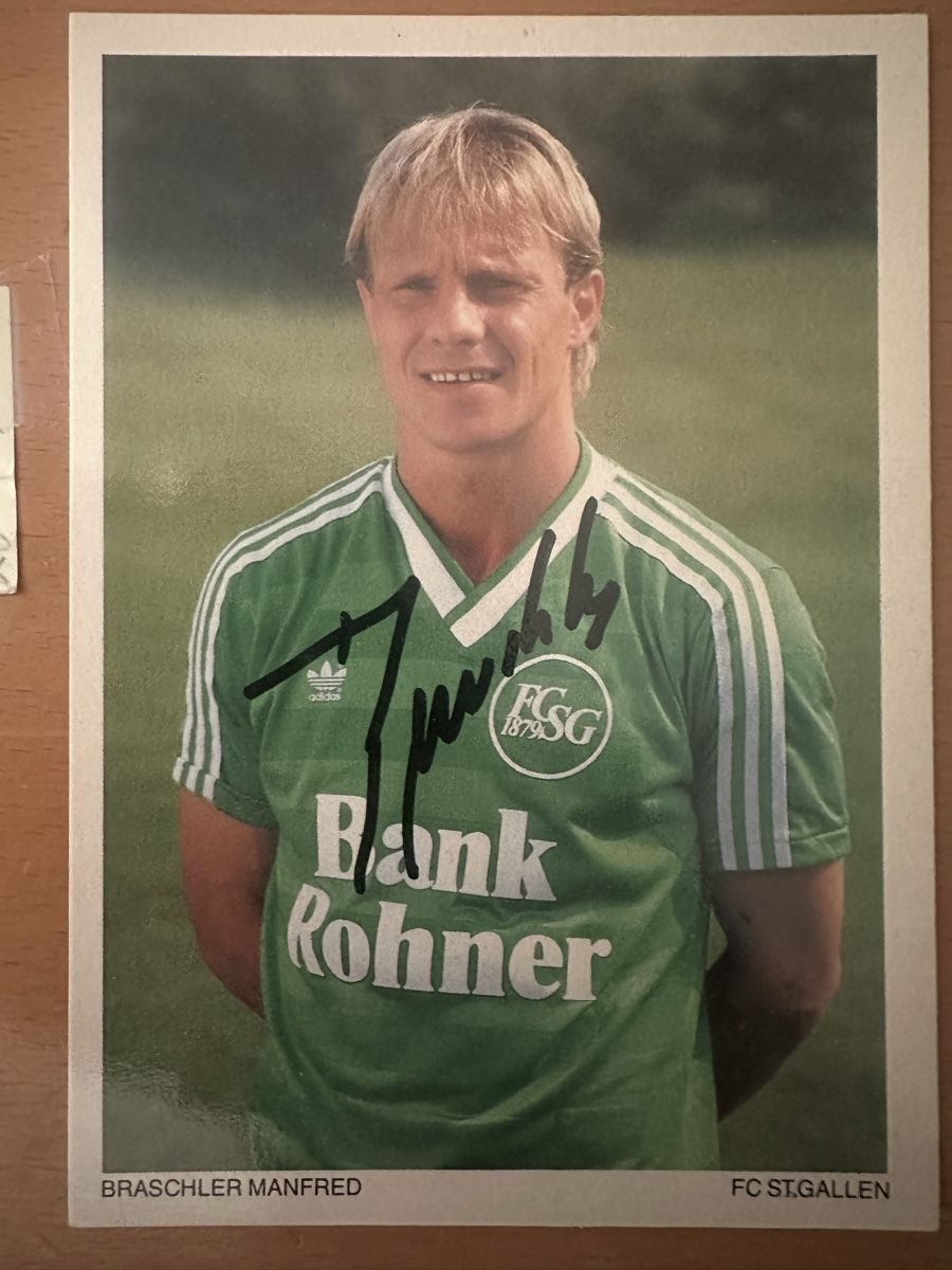 Autografi: Mani Manfred Braschler FCSG – Usato da Wettingen venduto da Phibras