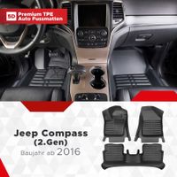 5D Premium Auto Fussmatten für Jeep Compass Baujahr ab 2016