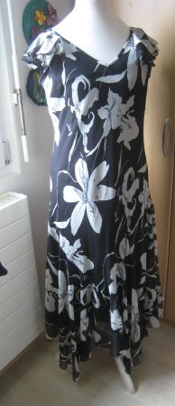 schwarz-graues, leichtes Sommer-Kleid Gr. 40/42  Coconut