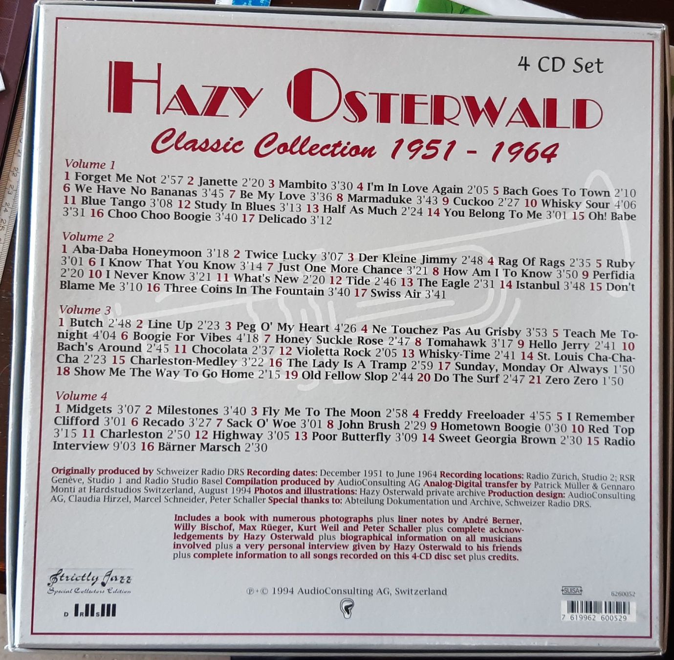 CD: Hazy Osterwald  4 CD – Usato da Villars-Burquin venduto da Rodjeurs 1