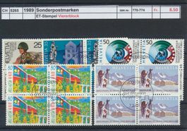 1989 "Sonderposten I", Viererblock, ET - Stempel
