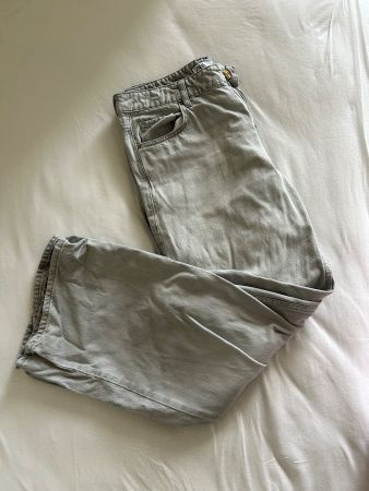 Zara Jeans grau, Wide Leg, Gr. 38