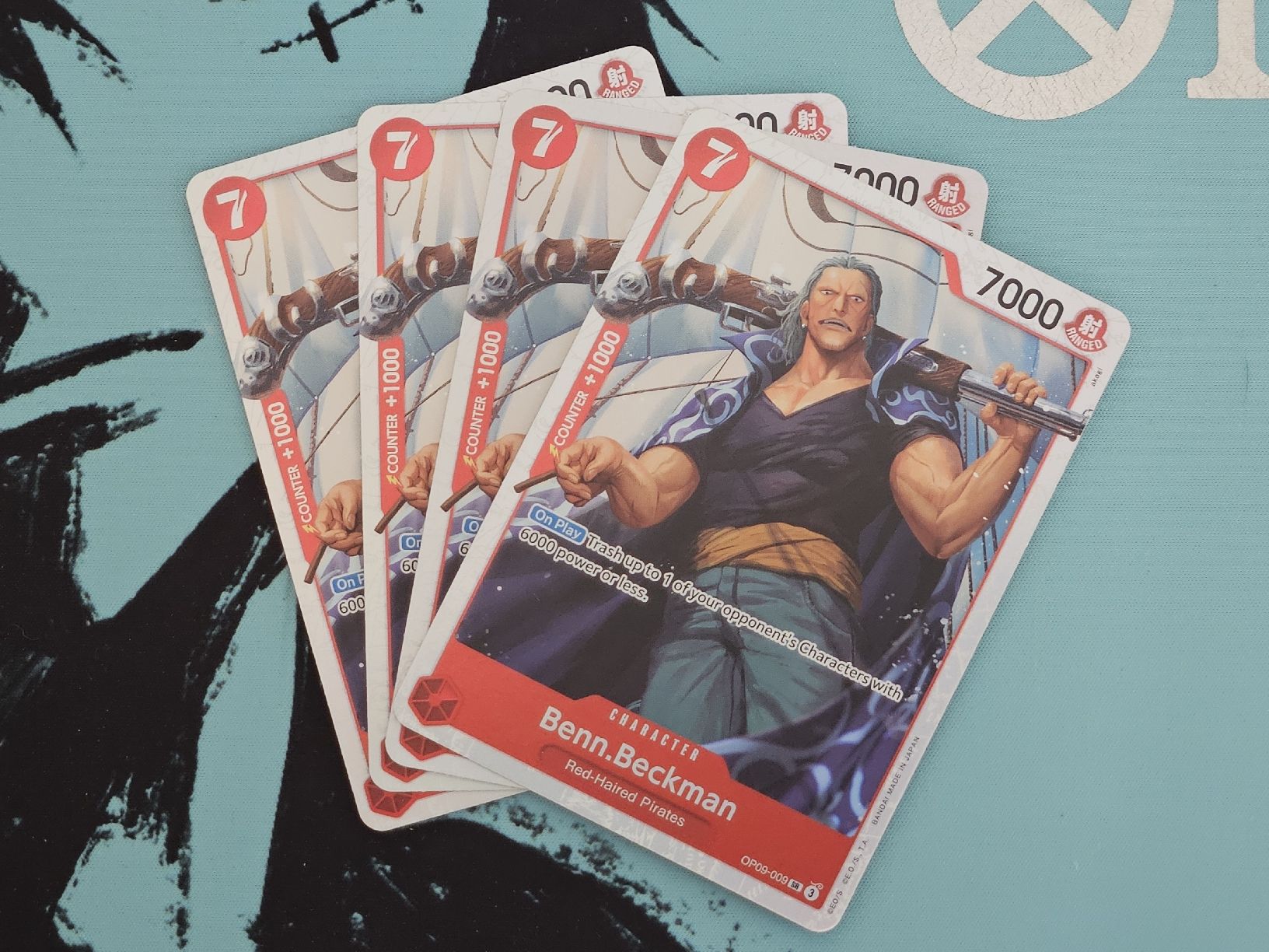Bandai Carte collezionabili: 4x One Piece TCG - Benn Beckman EN – Nuovo (secondo la descrizione) da Safnern venduto da wil_z6qf