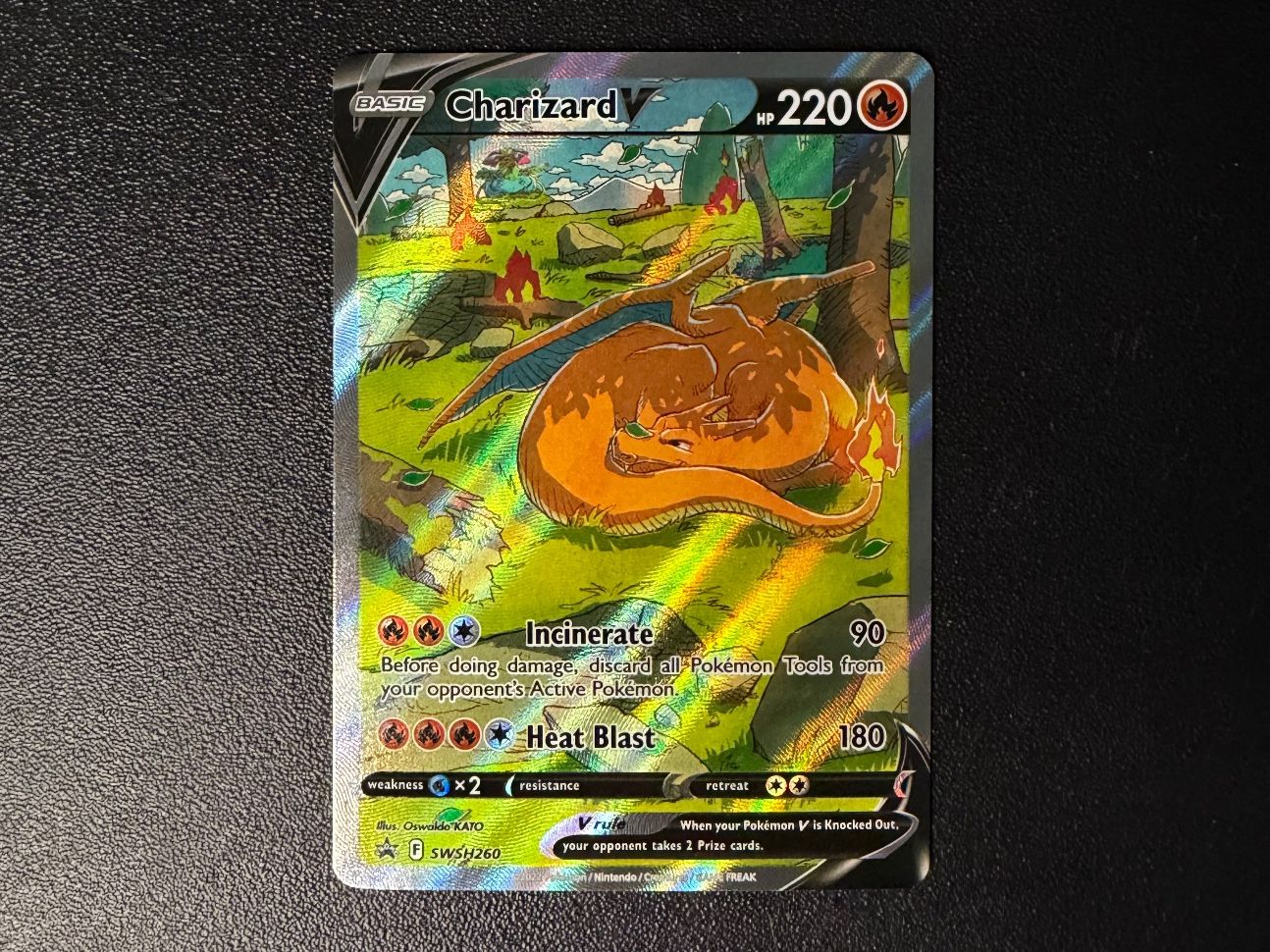 Pokémon Sammelbilder & Trading cards: Charizard V #SWSH260 – Neu (gemäss Beschreibung) aus Niedergösgen von SwissPokeCards