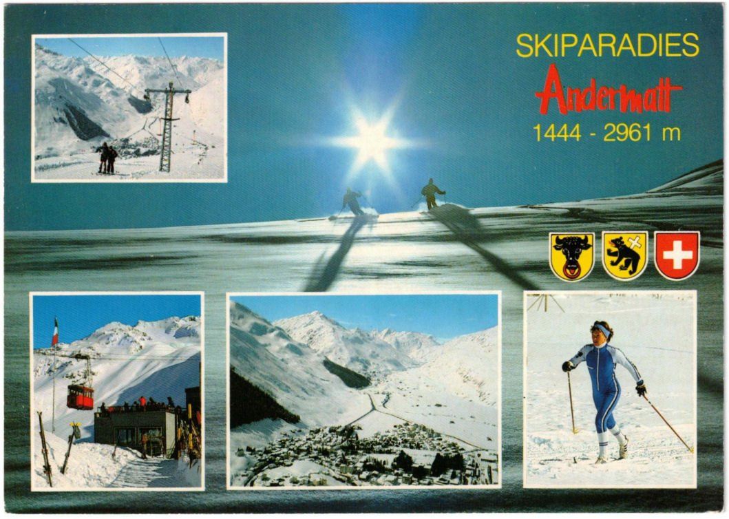 Cartoline postali: Andermatt - 5 Bild AK – Usato da Binningen venduto da Mountainrider
