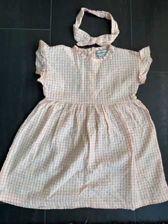 Sommerkleid Gr. 116 mit passendem Haarband