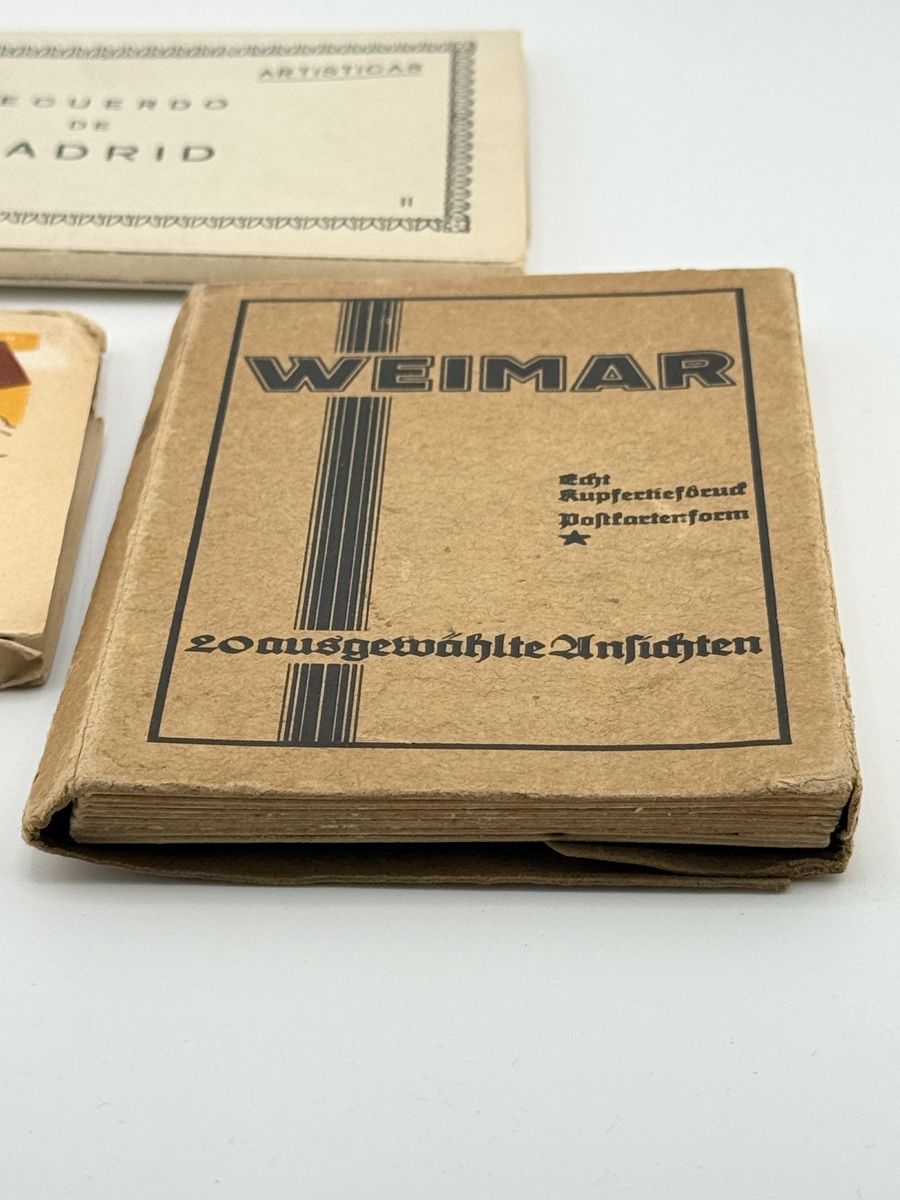 Ansichtskarten: 3 Postkartenhefte Barcelona Weimar Madrid – Gebraucht aus Zürich von Geniuss 1