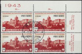 Flugpost 1946, F36 im Viererblock ET, 80.-