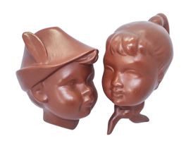 Gmundner Keramik Austria 2 Wandmasken Vintage 1950 Steiner