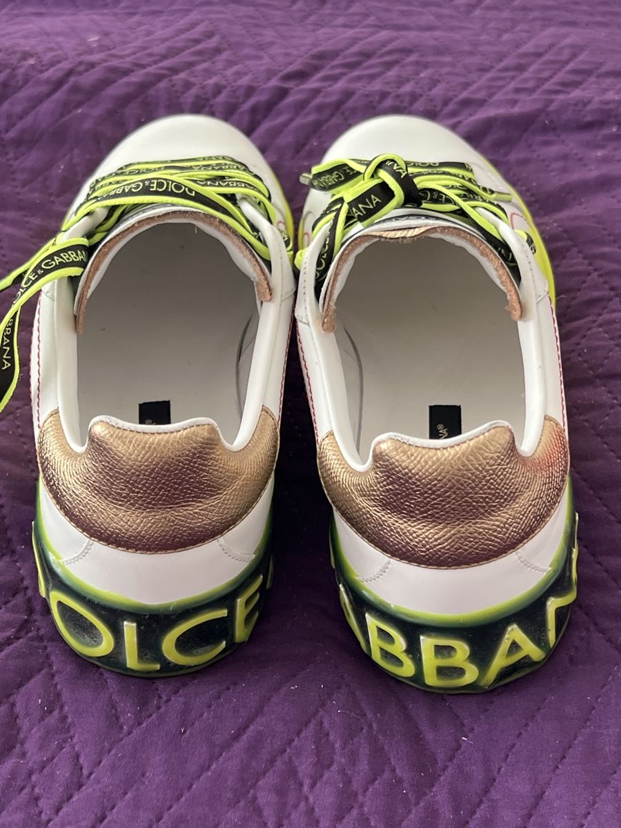 Dolce & Gabbana Scarpe da donna: Baskets Dolce & Gabbana blanches et jaune fluo en 38.5 – Usato da Renens VD venduto da sar_bwz5 2
