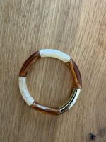 Claudia Nabholz Armband– Braun Beige Gold – elastistisch