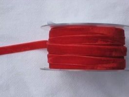 Samtbändeli rot 10mm breit