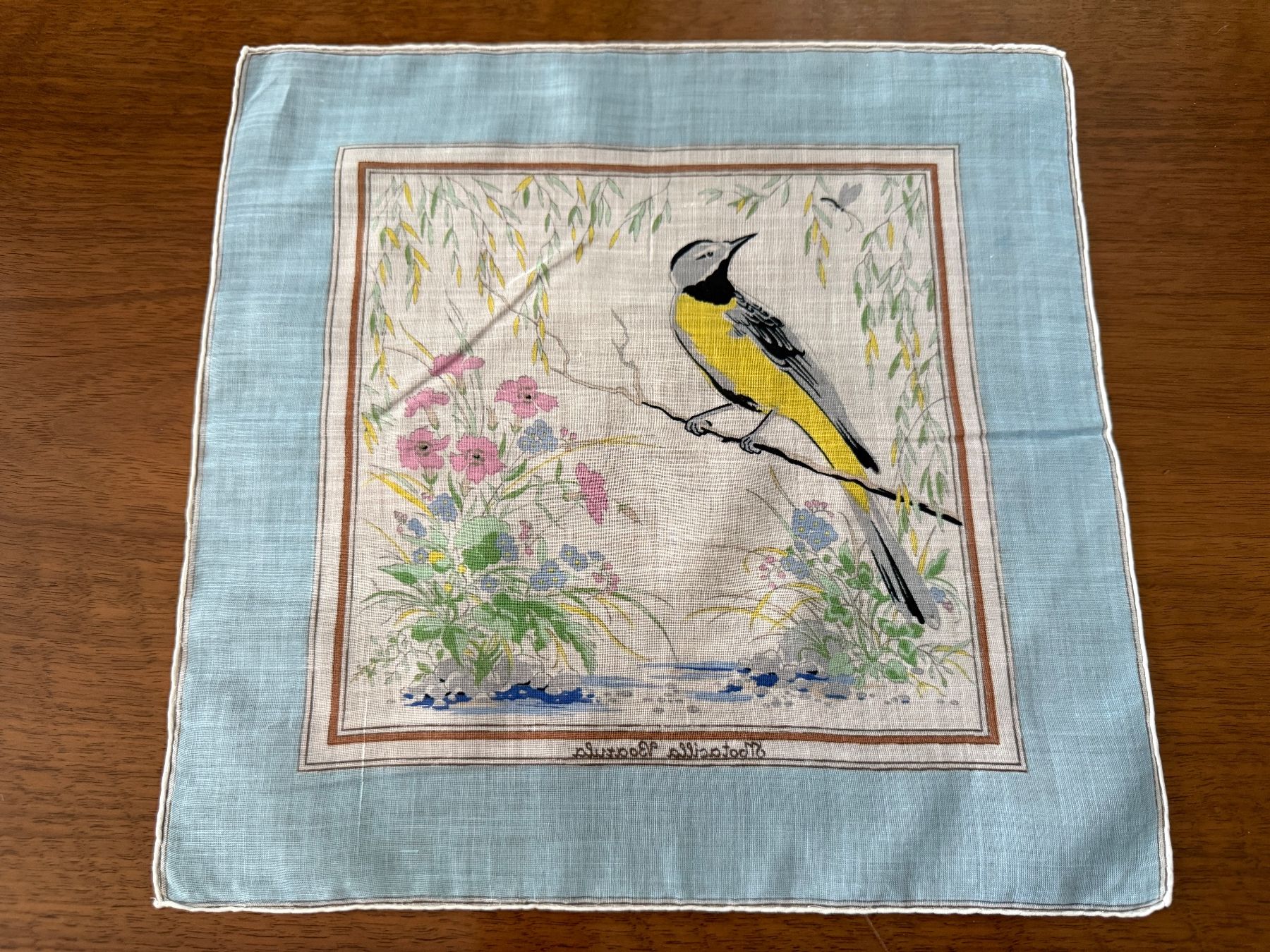 Sonstige Kleidung & Accessoires: Taschentuch mit Vogelmotiv hellblau – Gebraucht aus Erstfeld von Mario_boe0