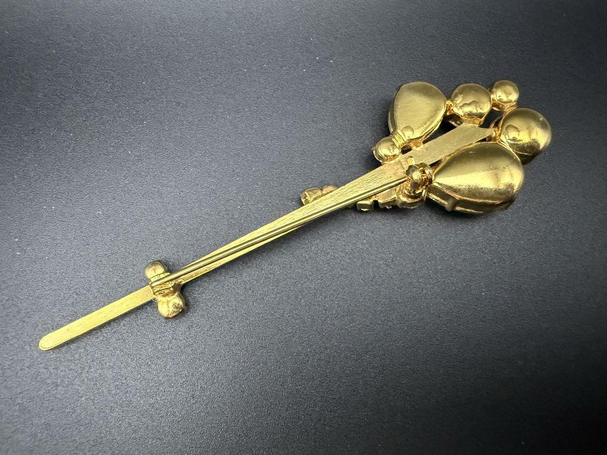Spille & Fermagli: Vintage-Gold-Brosche mit Strasssteinen – Usato da Lamone venduto da LaCantinaMagica 6