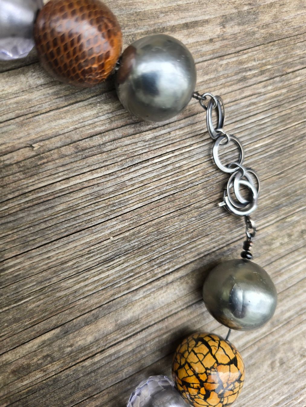 Catenine: Schmuck: Collier braun/silber (Nr. 2) – Usato da Romanshorn venduto da Rachacha 1