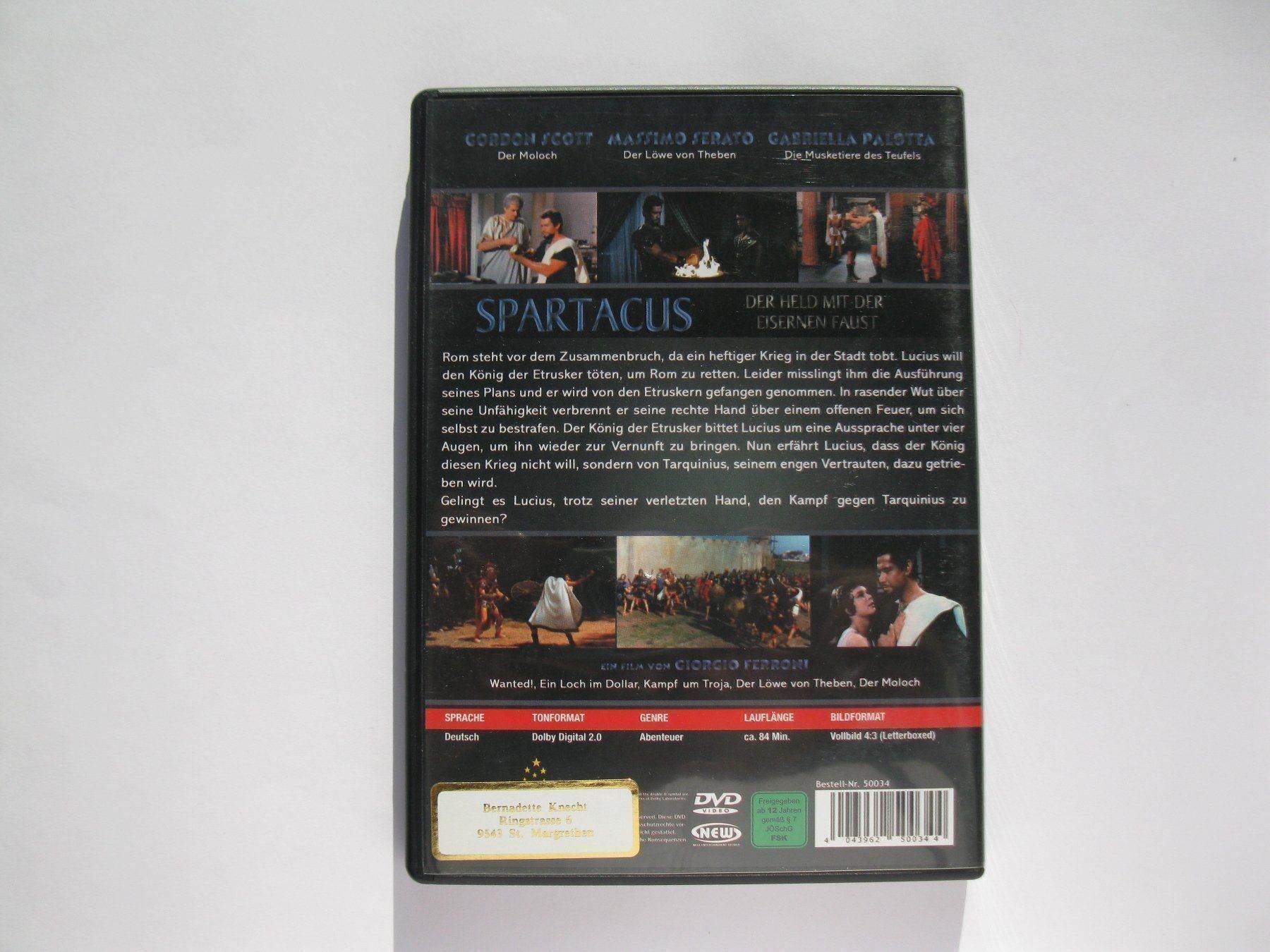 Tutti i DVDs: DVD Spartacus (1964) – Usato da St. Margarethen TG venduto da Schachmatt 1