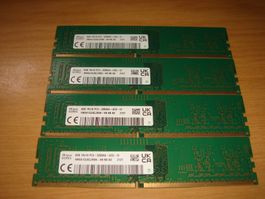4 stück 8gb ddr4 3200 RAM für Computer. Getestet.