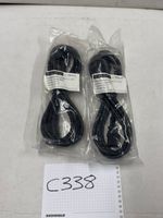 2x Kaltgeräte Kabel Typ 13 W / Typ 14 M,  3m schwarz (C338)