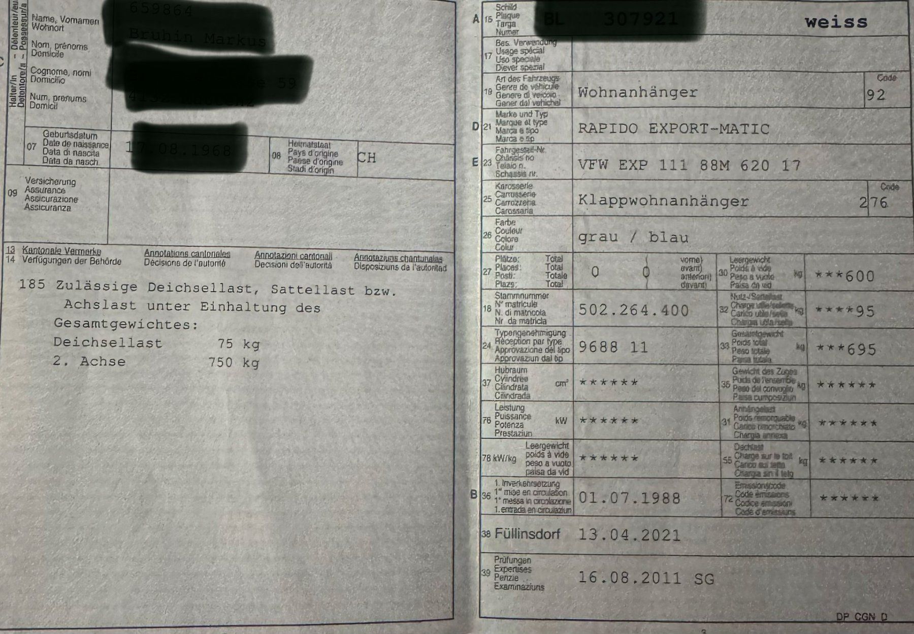 Rapido Veicoli da campeggio: Klappwohnwagen Rapido Export-Matic – Usato da Muttenz venduto da Markus.S.Bruhin 9
