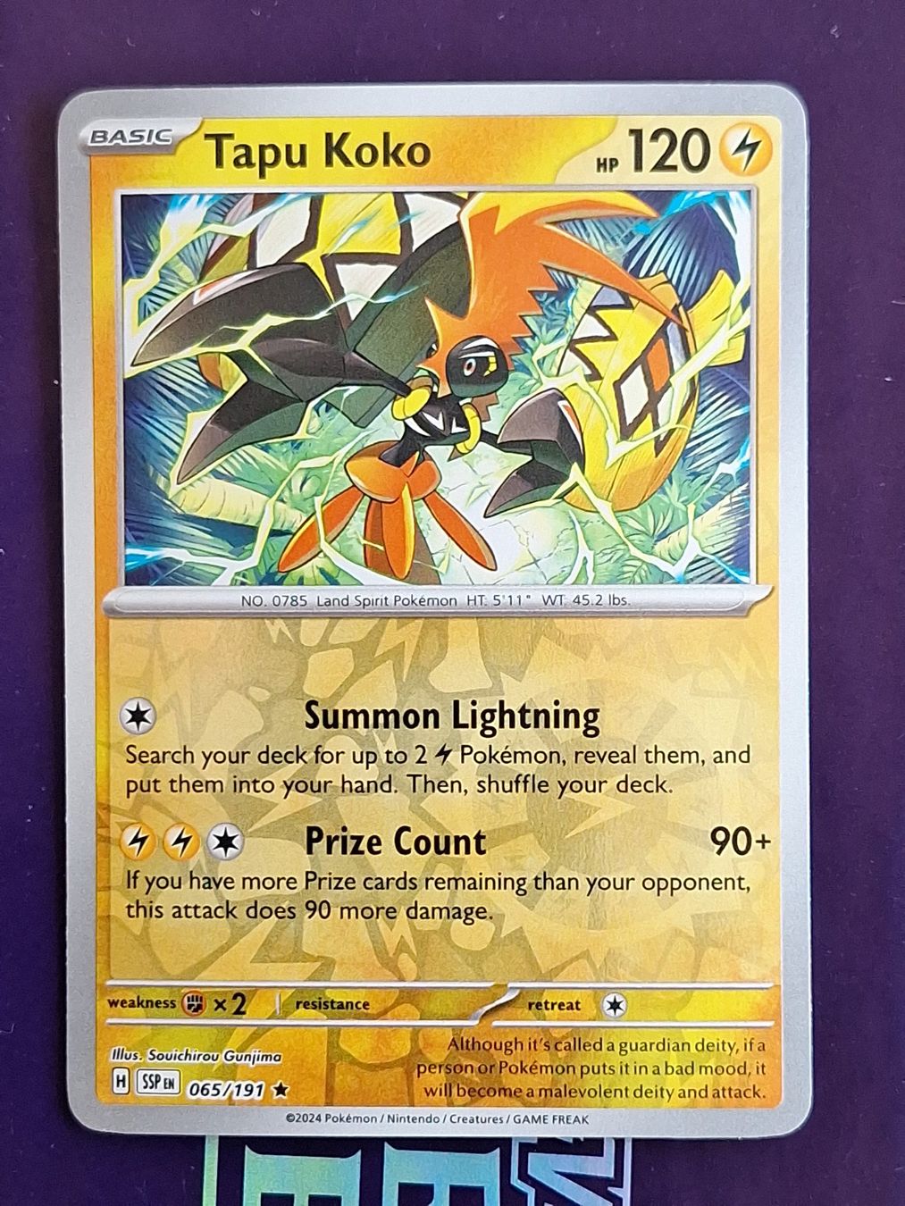 Pokémon Carte collezionabili: Tapu Koko - Reverse Holo - Pokemon Surging Sparks – Usato da Altstätten SG venduto da GGsGameshop