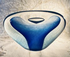 Rare Presse-papier Verre d’Art Suédois Håkan Gunnarsson 1993