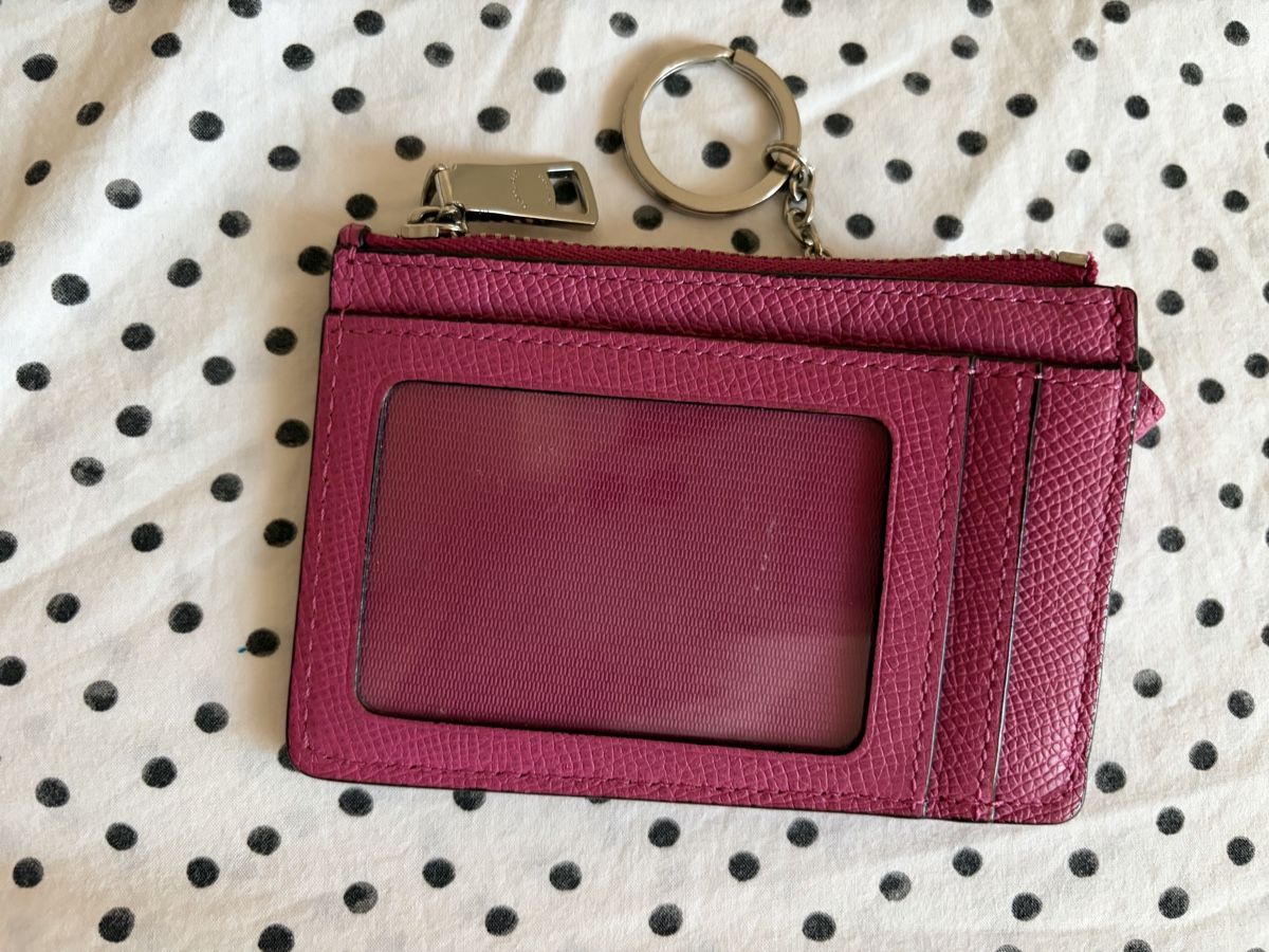 Coach Portamonete: Coach Kartenetui mit Schlüsselring pink – Usato da Zürich venduto da supereme 1