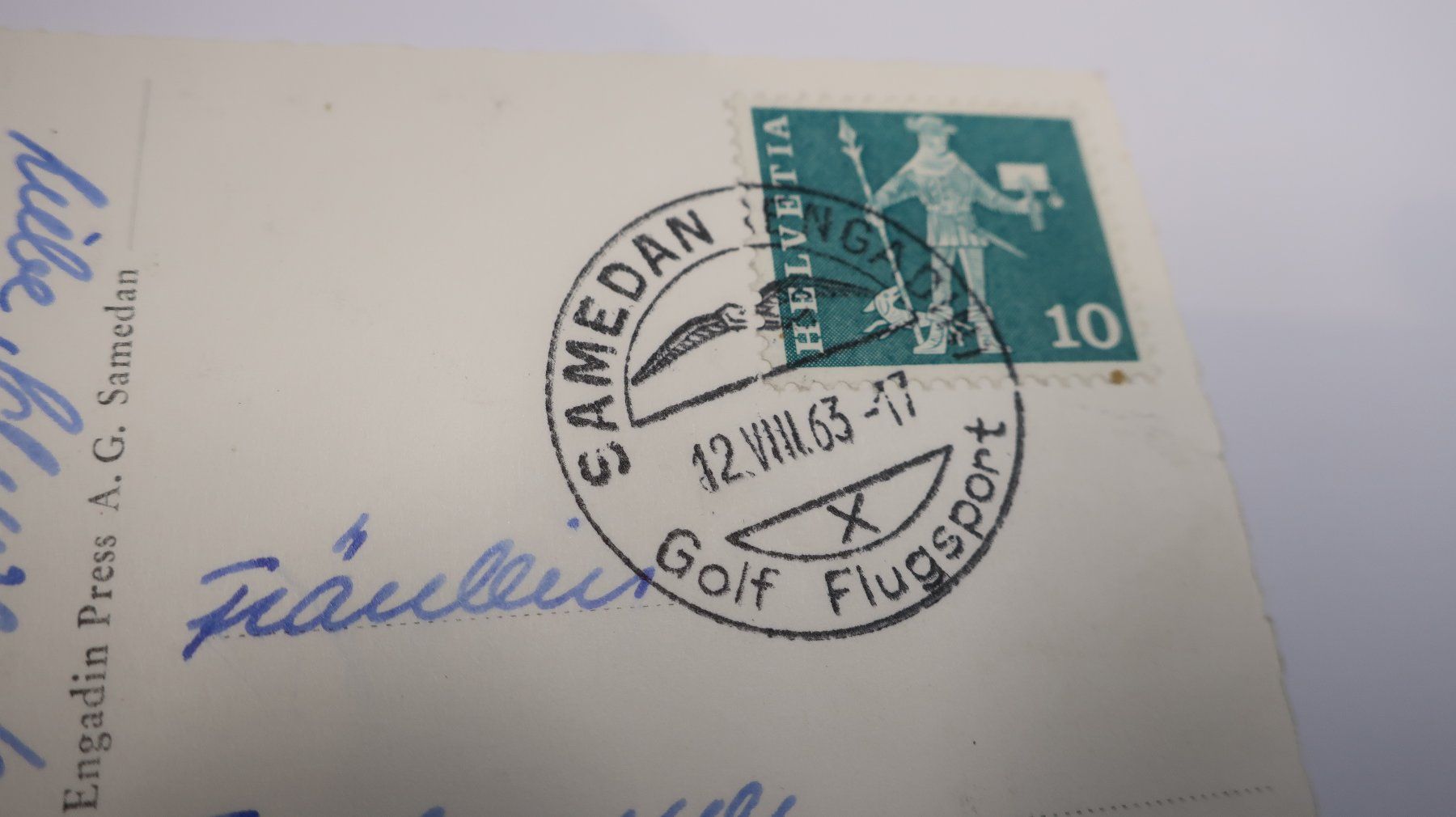 Cartoline postali: Dorfpartie Samedan Engadin 1963 – Usato da Cormoret venduto da Pascalll2001 3