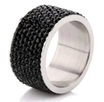 Stainless Steel Crystal Pave Rings for birthday gift 54мм