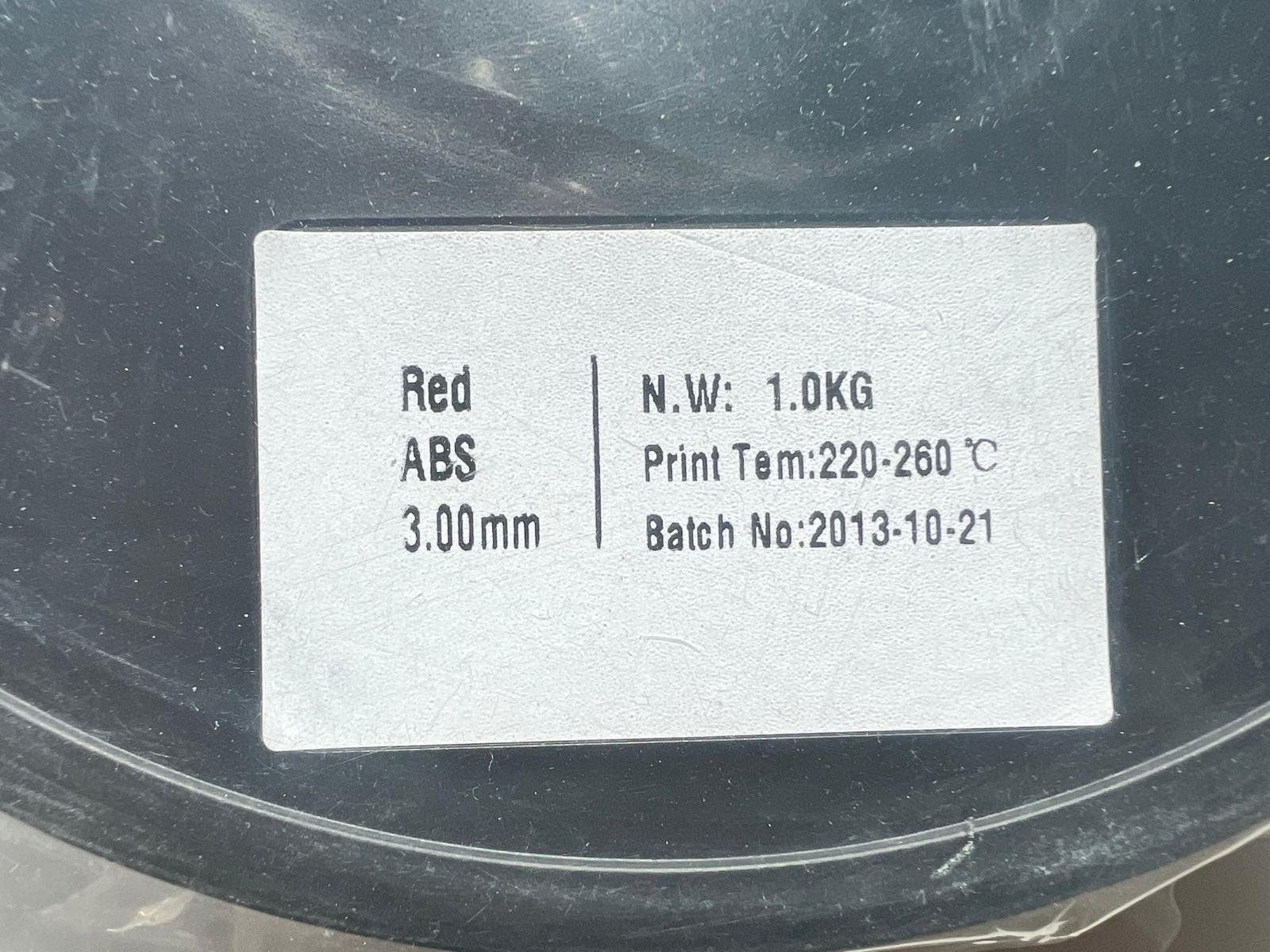 Stampanti 3D: Rotes ABS Filament 3mm, 1kg Neu – Nuovo (secondo la descrizione) da Innertkirchen venduto da Gontschar 3