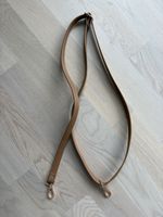 Taschenriemen Lederimitat Camel mit Karabiner neu