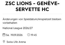 ZSC Stehplatz Heimsektor Erw gegen Servette
