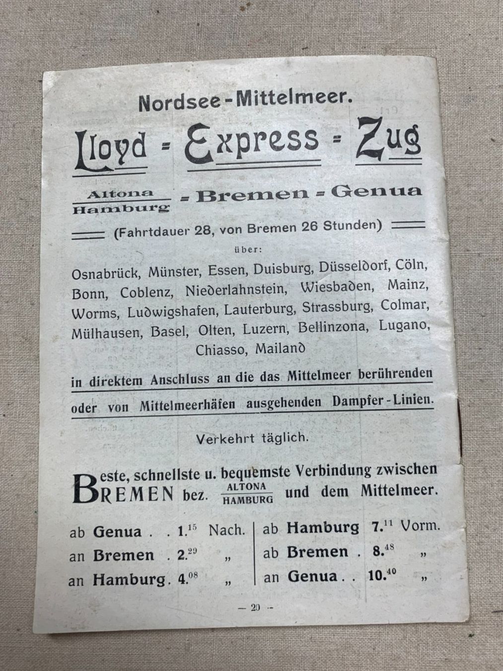 Cartes postales: Norddeutscher Lloyd - Bremen - 1910 – D'occasion à Sorengo par 74in 2