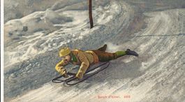 Schlittenfahrer Wintersport + c1910