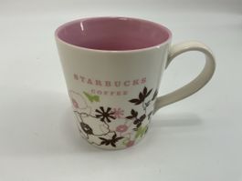 Starbucks Kaffeetasse rosa Blumenmuster Vintage