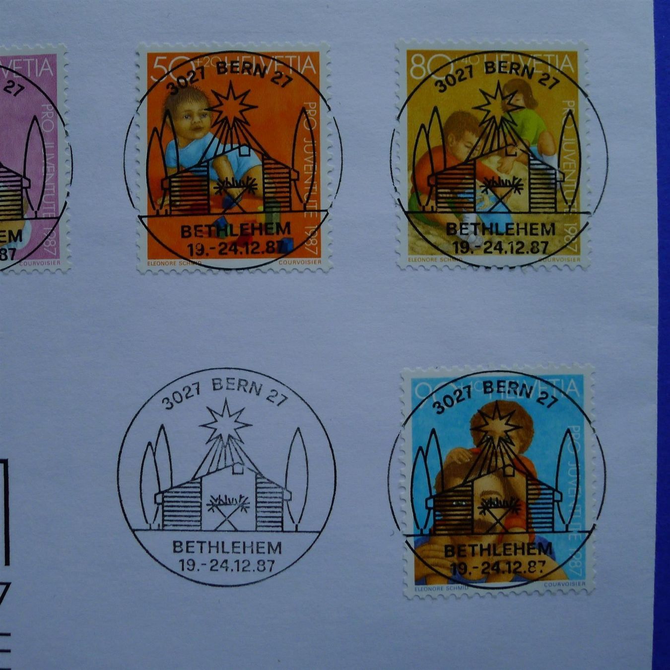 Tutti i francobolli: 1987 Vollstempel Satzbrief Bethlehem – Usato da Ebikon venduto da SilvioFreund 1