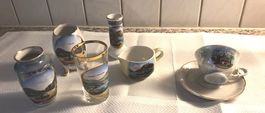 6 Stück Souvenir-Artikel mit Motiven aus dem Tessin