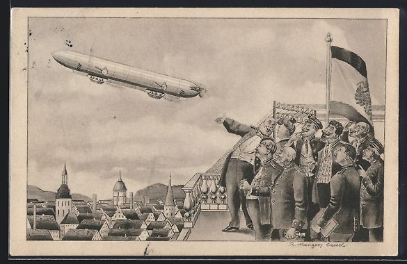 Photos & posters: Generäle bestaunen ein Zeppelin Luftsch – D'occasion à Berlin par bartko-reher