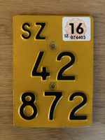 Mofanummer Nummernschild Mofa Töffli Schwyz SZ 42 872